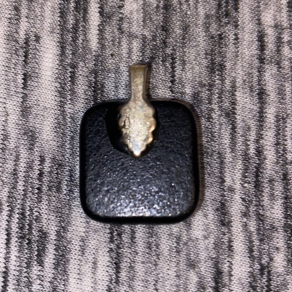 Vintage Y2K Ombré Blue Square Art Glass Pendant for Necklace Costume Jewelry - Picture 5 of 15